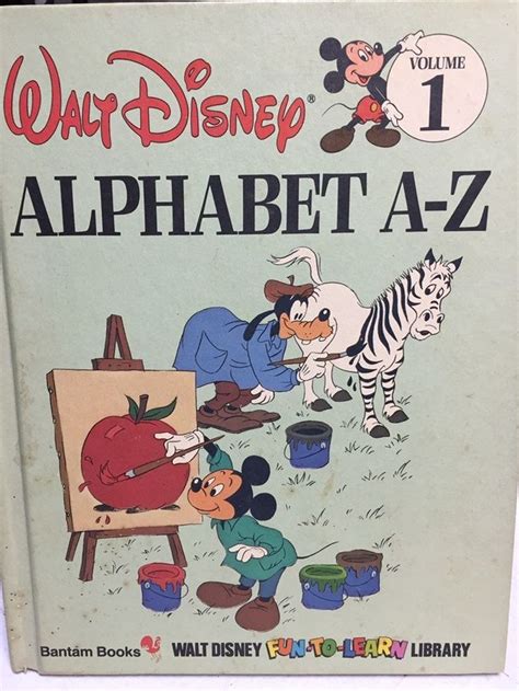 Walt Disneys Alphabet A Zvolume 1walt Disneys Etsy Disney