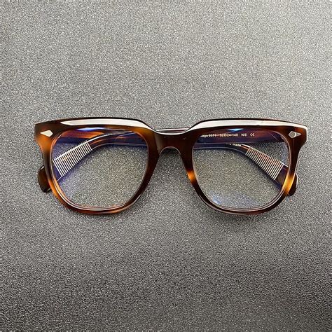 Vintage Large Frame Acetate Sheet Glasses Frame Men S Prescription Optical Square Frame Myopia