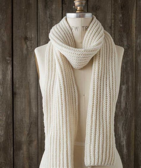 Knitted Woolen Scarf Fishermans Rib Endless Scarf With Etsy