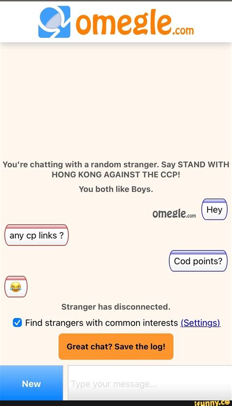 Omesie Youre Chatting With Random Stranger Say Stand With Hong
