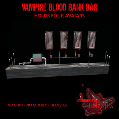 Second Life Marketplace Mindshift Vampire Bar Blood Bank Bar