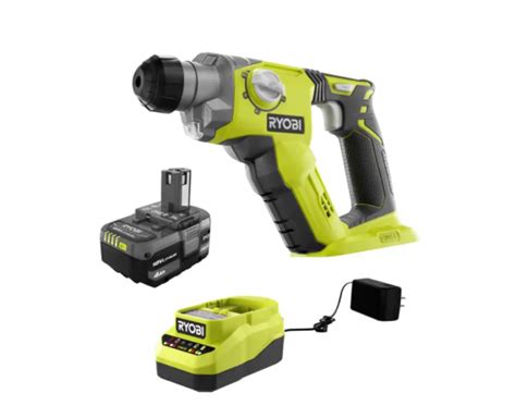Ryobi P222 One18v Cordless 12 In Sds Plus Rotary Hammer Kit With 1