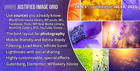 Justified Image Grid V45 Nulled Premium Wordpress Gallery Nullfresh