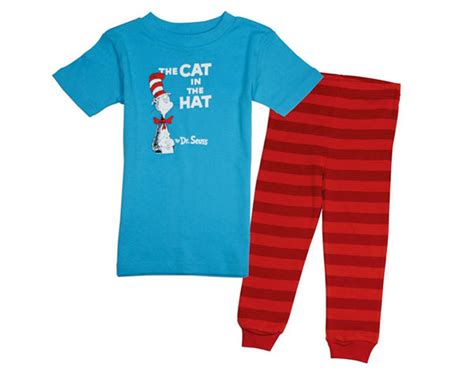 Dr Seuss Cat In The Hat Pyjama Set Think Twins Baby Pajamas Boys