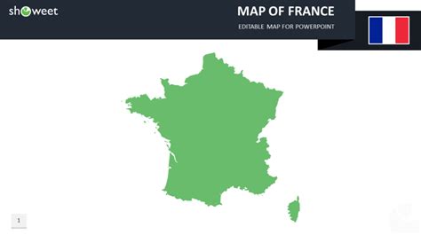 Map Of France Templates For Powerpoint Showeet