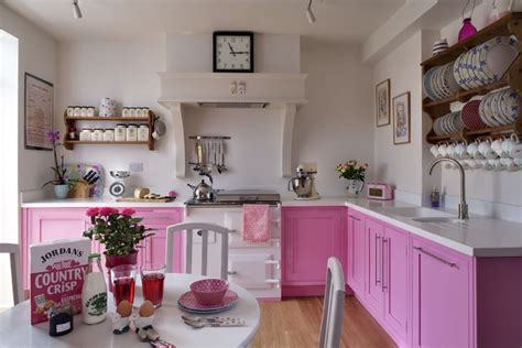 From pinterest trends to interior designer insight, we rounded up the hottest kitchen cabinet colors. Cabinets for Kitchen: Pink Kitchen Cabinets Design