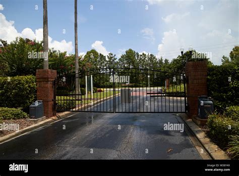 Inside The Gates Of A Residential Gated Community In Florida Usa United