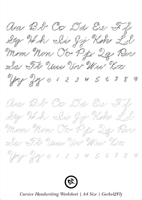 Abc Cursive Handwriting Worksheets 4 Cursive Alphabet Handwriting