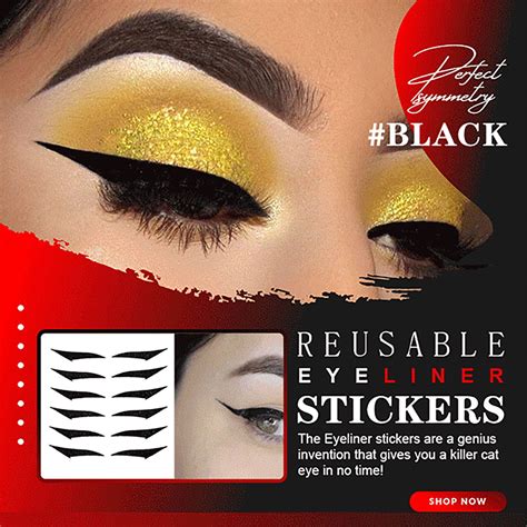 Midewhik Eyeshadow Reusable Eyeliner Stickers Reusable Eyeliner Sticke