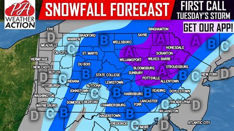 First Call Snowfall Forecast + Timing for Tuesday's ...