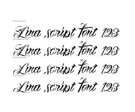 Script tattoo font family - calligraphy tattoo fonts, cursive tattoo