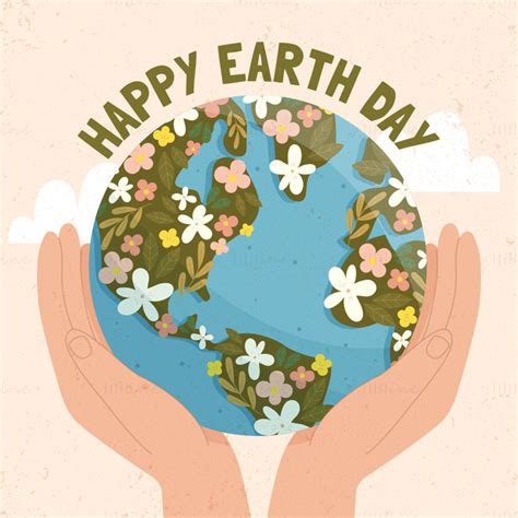 Happy Earth Day Vector Element