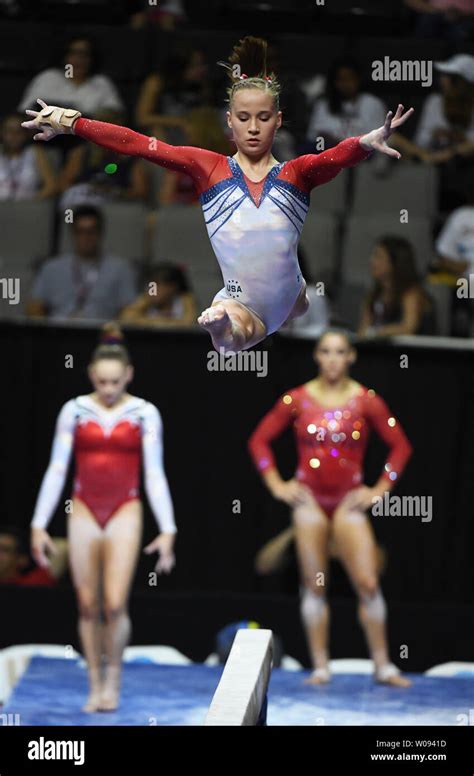Madison Kocian Warms Up On The Balance Beam At The Womens Olympic Gymnastic Trials At The Sap