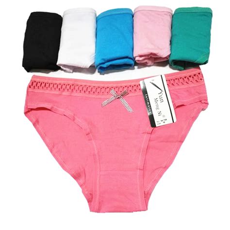 Fashion Solid Color Womens Panties Cotton Comfortable Low Waist Sexy
