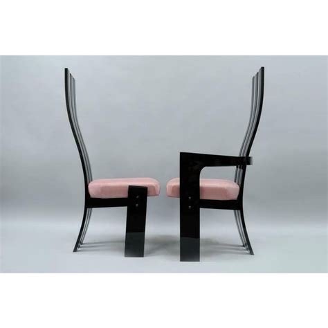 17 w dining chair diamond pattern leather seat clear lucite acrylic frame. Mid Century Modern Hill Mfg Black Clear Lucite Sculptural ...