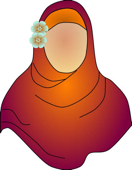 Hijab No Face Flower Clip Art at Clker.com - vector clip art online
