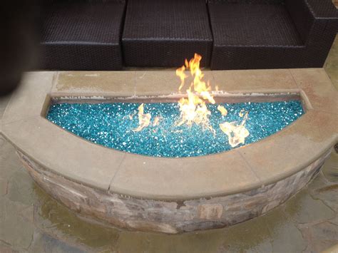 H Burner Firepit And Azuria Reflective Fireglass By Atlaspools Fire Glass Fire Pit