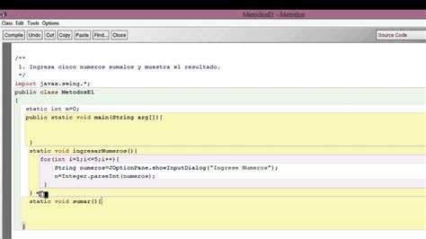 Metodos En Java Ejemplo 1 Youtube