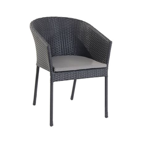 Resin wicker dining chair features clean, simple lines; Mimosa Silverleaves Resin Wicker Dining Chair | Bunnings ...