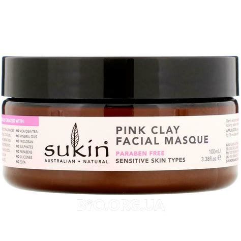 Pink Clay Facial Masque Sensitive 100 Ml Sukin