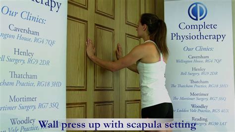 Wall Press Up With Scapula Setting YouTube