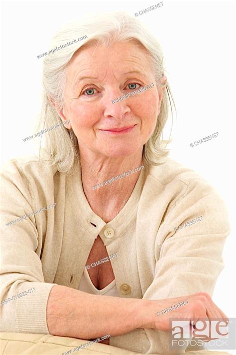 Portrait Of 65 Yr Old Woman Stock Photo Picture And Rights Managed