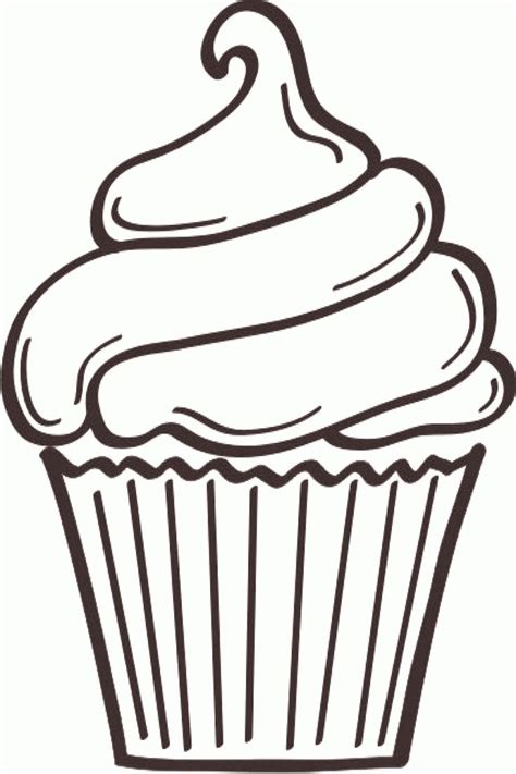Cupcake Outline Clip Art You Are Here Home Graphics Food Cupcake In