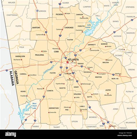 City Map Atlanta Hi Res Stock Photography And Images Alamy