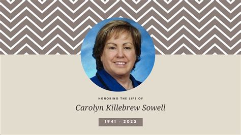 Carolyn Killebrew Sowell Funeral Service Youtube