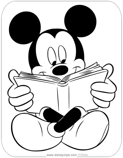 Belle was reading a book when she was surprised by a bird! Mickey Mouse Coloring Pages: Misc. Activities ...
