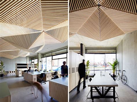 Assemble Studio Features Geometric Origami Ceiling