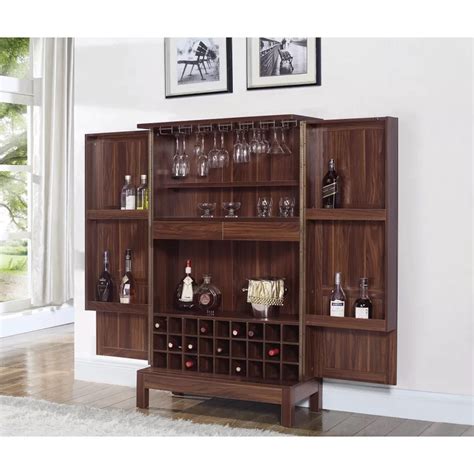 Red Barrel Studio Kranzo Wooden Bar Cabinet With Wine Storage Wayfair