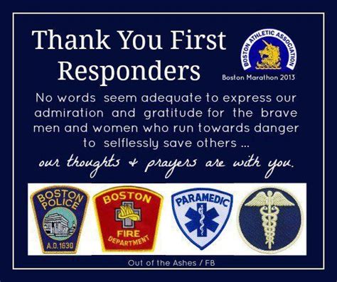 Thank You First Responders Quotes Shortquotescc