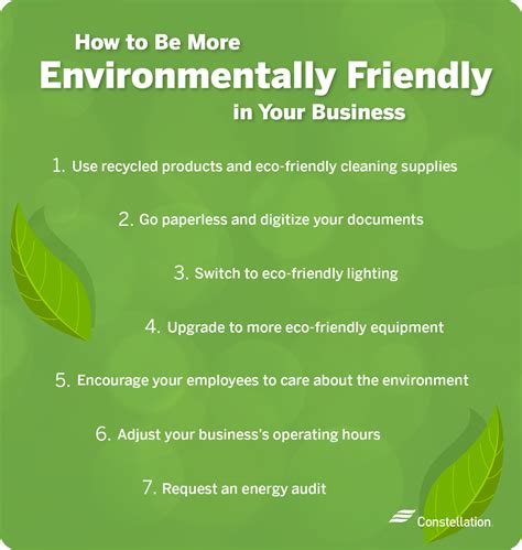 7 Environmentally Friendly Work Practices Constellation