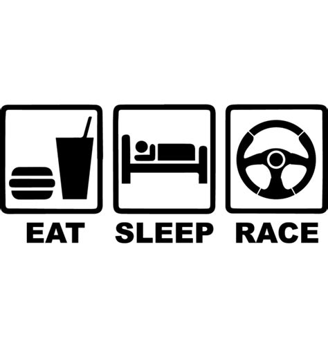 Autocollant Eat Sleep Race