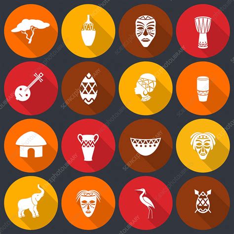 African Icons Illustration Stock Image F0198309 Science Photo