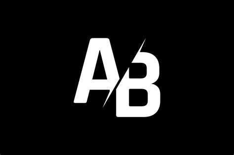 Monogram Ab Logo Design Grafika Przez Greenlines Studios · Creative Fabrica