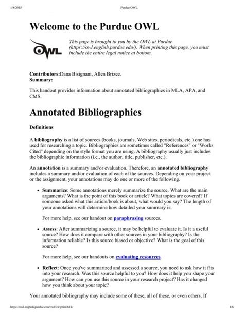 Annotated Bibliography Template Apa Format Telegraph