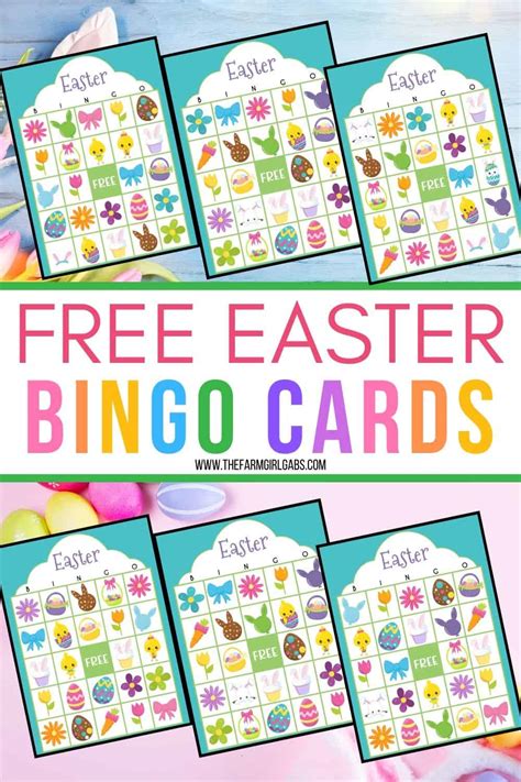 Free Easter Bingo Printable Game Cards The Farm Girl Gabs®