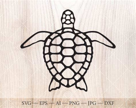 Sea Turtle Svg Turtle Clipart Stencil Svg Ocean Turtle Svg Etsy