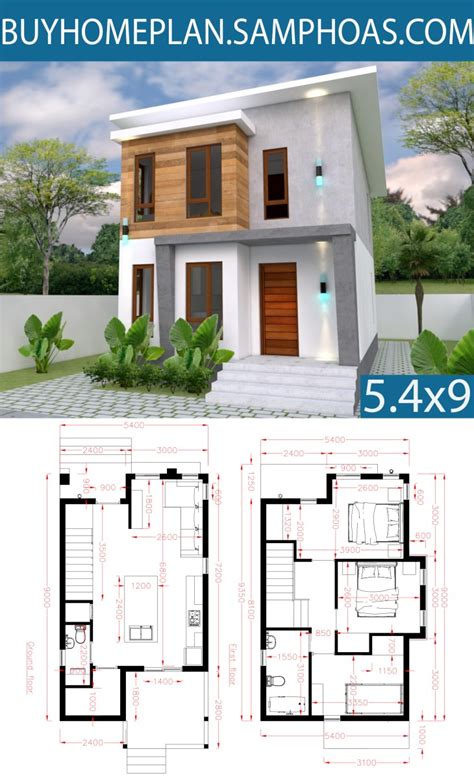 3 Bedrooms Home Design Plan 10x12m Samphoas Plansearch