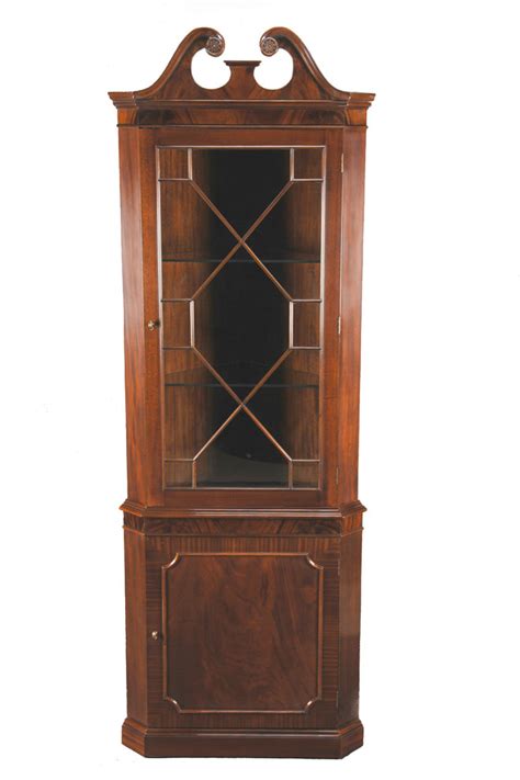 Mahogany Corner Cabinet Traditional China Cabinets And Hutches By