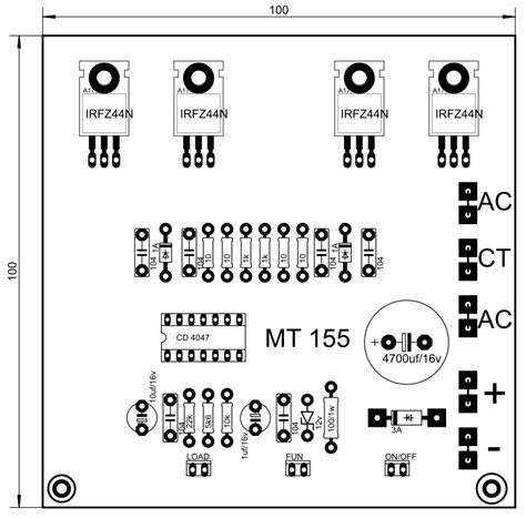 Skema rangkaian inverter las listrik corelita sumber corelita.com. Layout Pcb Inverter Mt156 - Circuit Boards