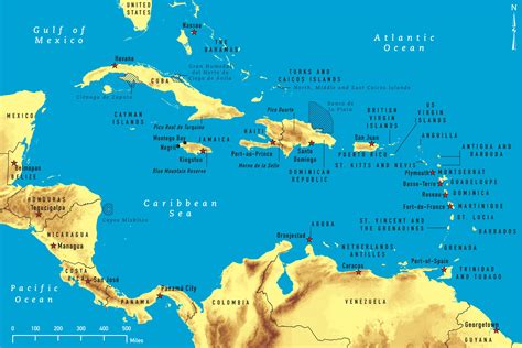 Printable Map Of Caribbean Islands Printable World Holiday