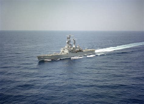 A Port Bow View Of The Nuclear Powered Guided Missile Cruiser Uss