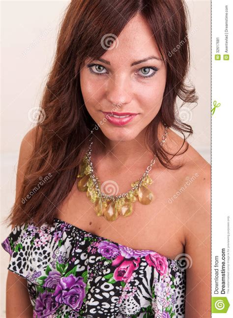Portrait Of A Beautiful Young Woman Posing Stock Image Image Of