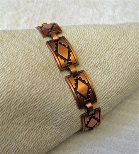 Copper Bracelet With Native American Design