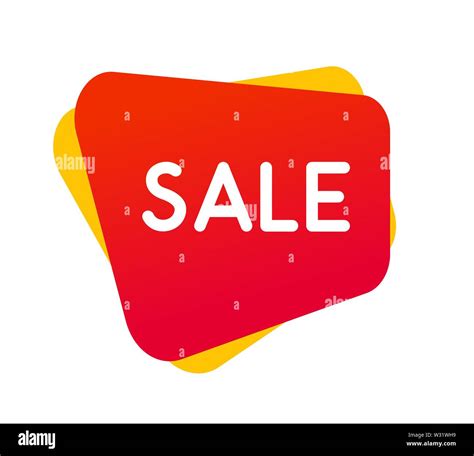 Beautiful Sale Label Red Color Isolated White Background Vector