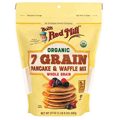 Bobs Red Mill Organic Whole Grain Pancake And Waffle Mix 24 Oz Pack Of 2