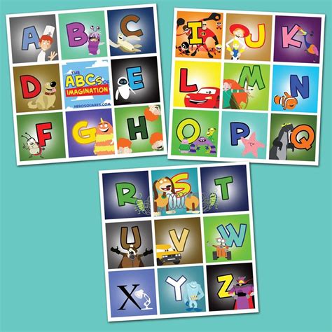 This Vibrantly Colored Abcs Set Is Available On Three 12x12 Posters